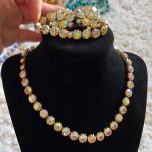 Vintage Weiss Necklace and Earrings and Bracelet